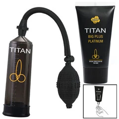 Титан Комплект за уголемяване Titan gel + Титан Пенис помпаснимка 4