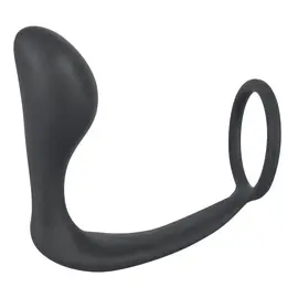 Простатен масажор с накрайник Black Velvets Ring & Plugснимка 3