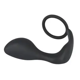 Простатен масажор с накрайник Black Velvets Ring & Plugснимка 5