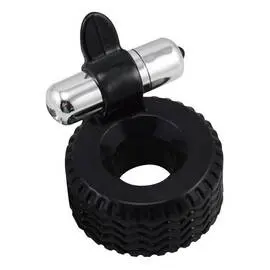 Снимка на Вибриращ пенис ринг Black Tyre Cock Ring