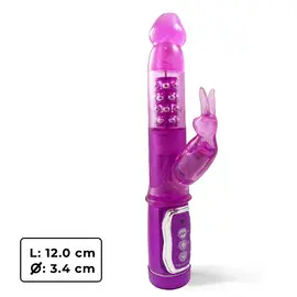Hi-tech вибратор Purple Revenous Petite Bunny + Подарък Възбуждащ гелснимка 3