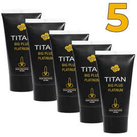 5 x Titan gel - Титан гел платинум за уголемяване на пениса