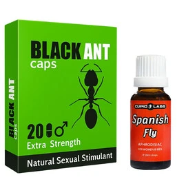 Черна Мравка BLACK ANT 20бр капсули за ерекция + Възбуждащи капки Spanish Fly 20mlснимка 2