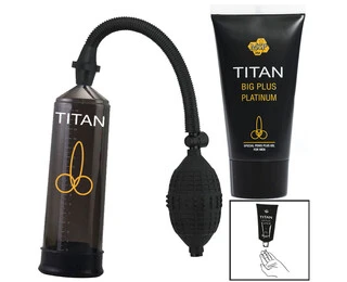 Титан Комплект за уголемяване Titan gel + Титан Пенис помпаснимка 4