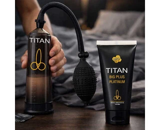Титан Комплект за уголемяване Titan gel + Титан Пенис помпаснимка 2