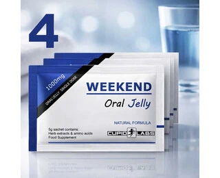 4бр. Ядящо се желе за ерекция WEEKEND Oral Jelly 5gr