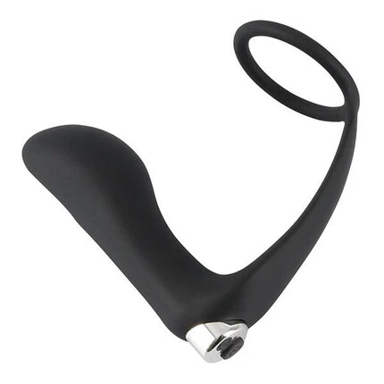 Простатен масажор с ринг Vibrating Ring&Plug