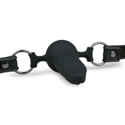 Топка за уста с фалус форма в устата Ball Gag Met Siliconen Balснимка 3
