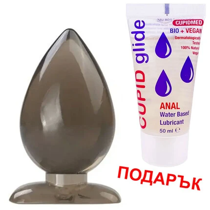 Анален разширител Jelly Plug&Play Lux + Анален лубрикант Cupid Glide Anal Bio Vegan 50ml