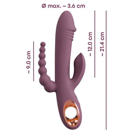 Троен вибратор Slim Triple Plum – тройно удоволствие за твоята интимностснимка 10
