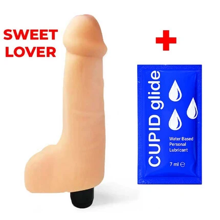 Вибратор от кибер кожа с тестиси Sweet Lover