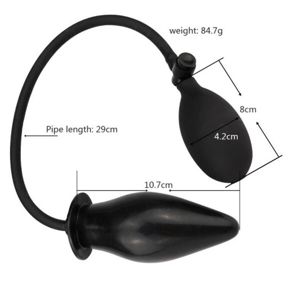 Надуваем анален раширител Elite Butt Plug Blackснимка 3