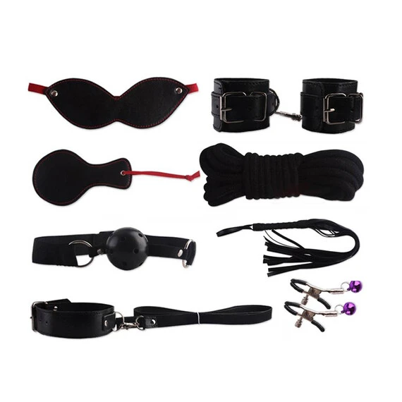 BDSM κомплект Bondage Kit in black 8 части