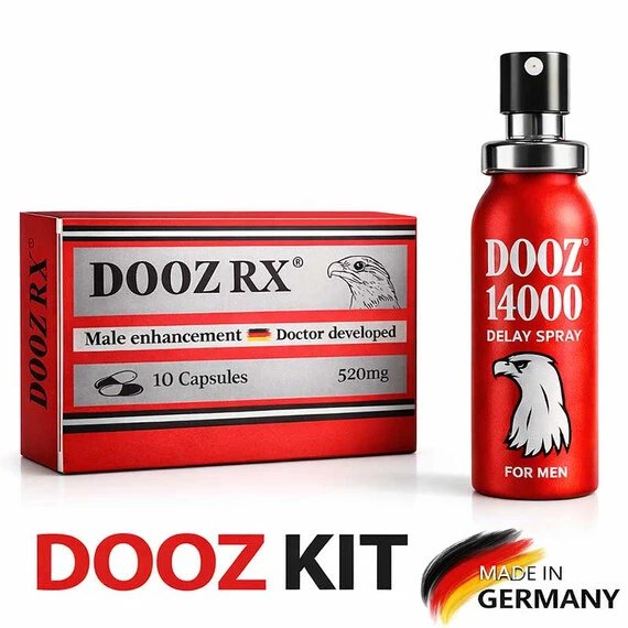 DOOZ KIT - DOOZ 14000 спрей за задържане + DOOZ Rx 10 капсули за ерекцияснимка 2