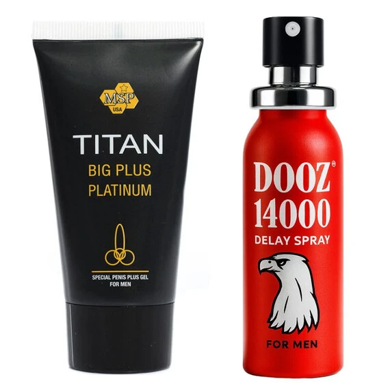 DOOZ 14000 спрей за задържане + Titan gel за уголемяване на пенисаснимка 2