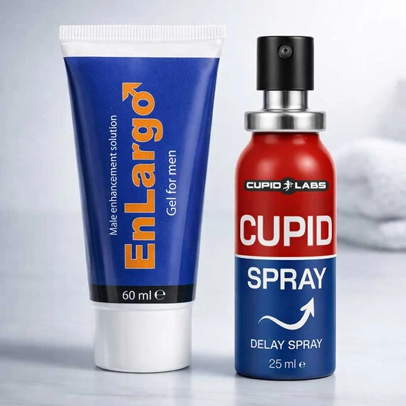 Задържащ спрей за мъже Cupid Spray + Гел за уголемяване на пениса Enlargo