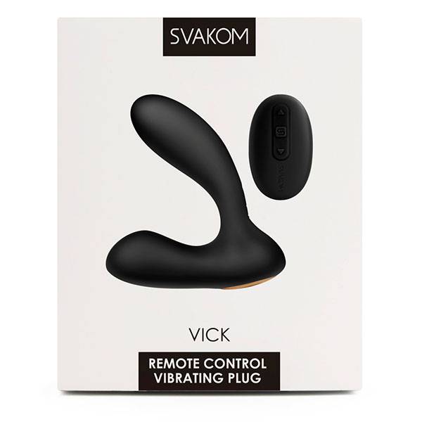 Vick Black Массажер простаты с вибрацией и ДУ Vick Black Массажер простаты с вибрацией и ДУ