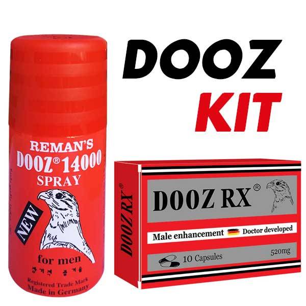DOOZ KIT - DOOZ 14000 спрей за задържане + DOOZ Rx 10 капсули за ерекция мнения и цена с намаление от sex shop