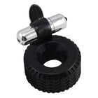 Вибриращ пенис ринг Black Tyre Cock Ring