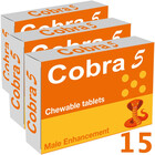 3x Cobra 5 дъвчащи таблетки за ерекция 15бр