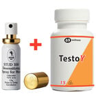 TestoY за Силна Ерекция 15 капсули + Спрей за задържане Stud 100