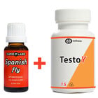 TestoY за Силна Ерекция 15 капсули + Възбуждащи капки Spanish Fly 20ml