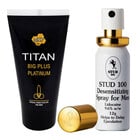 Titan gel за уголемяване 50мл. + Спрей за задържане Stud 100снимка 2