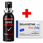 Задържащ спрей Love Power + Желе за забавяне на еякулацията Delayxetine