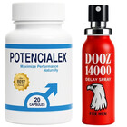 POTENCIALEX капсули секс стимулант за мъже + DOOZ 14000 спрей за задържане 45mlснимка 2