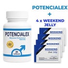 POTENCIALEX капсули секс стимулант за мъже + WEEKEND Орален Секс Стимулант Желе 4бр.