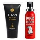 DOOZ 14000 спрей за задържане + Titan gel за уголемяване на пенисаснимка 2