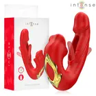 INTENSE - NATHY двоен вибратор с MULTIFUNCTION STIMULATING MOUTH червен