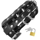 DARKNESS - LEATHER CHASTITY CAGE с LOCKснимка 2