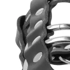 DARKNESS - LEATHER CHASTITY CAGE с LOCKснимка 4