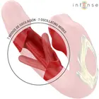 INTENSE - NATHY двоен вибратор с MULTIFUNCTION STIMULATING MOUTH червенснимка 4