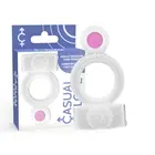 CASUAL LOVE - RING VIBRATING двоен PLEASURE прозрачен