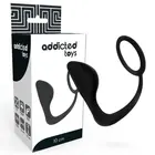 ADDICTED TOYS - анален плъг с черен пенис ринг