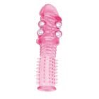 De Luxe Pink Луксозен Пенис Накрайник с Перлени Топчетаснимка 2