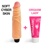 Вибратор кибер кожа Soft CyberSkin + Подарък Оргазъм гел