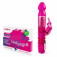 Вибратор Зайче Pink Girl + LadyAgra 10 капсули
