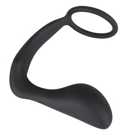 Простатен масажор с накрайник Black Velvets Ring & Plug  Простатни масажори