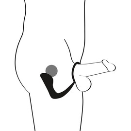 Простатен масажор с накрайник Black Velvets Ring & Plug  Простатни масажори