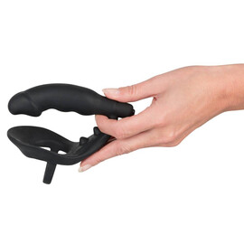 Вибриращ простатен масажор с накрайник Ring & Vibro Plugснимка 6