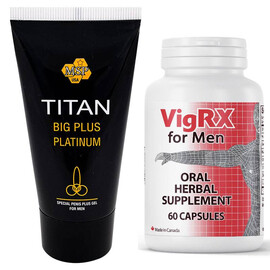 VigRX Pills за Уголемяване и Ерекция 60 капсули + Титан гел за уголемяване на пениса  Уголемяване на пениса