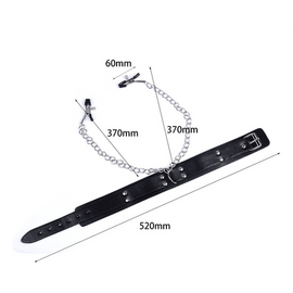 Нашийник с щипки за зърна  Аксесоари