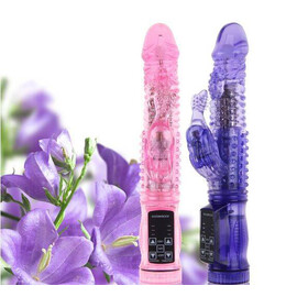 ПРОМОЦИЯ!!! ​Мултифункционален вибратор 36 Speeds Rotation Rabbit Vibrator + Бананов лубрикант 60мл  Вибратори тип Зайче