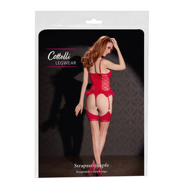 Stockings skin/red 3  Чорапи и чорапогащници