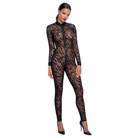 Jumpsuit Flock Print L  Секси бодита