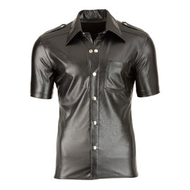 Imitat. Leather Men's Shirt M  Ризи и тениски