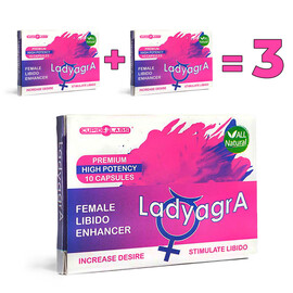 ПРОМО!!! 3 опаковки Възбуждащи капсули за жени LadyagrA на цената на две  Възбуждащи